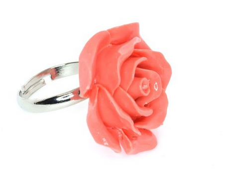 Rose Flower Adjustable Ring